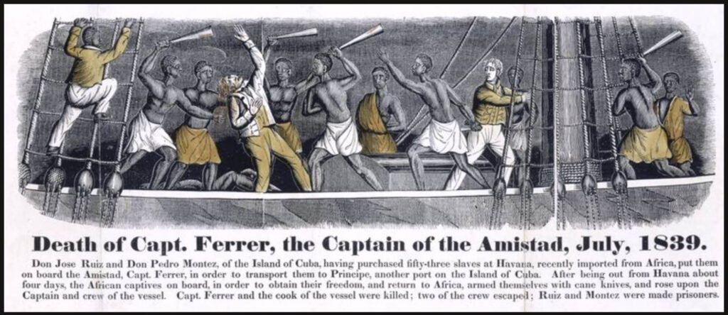 Death of Captain Ferrer, the Captain of the Amistad (1839)