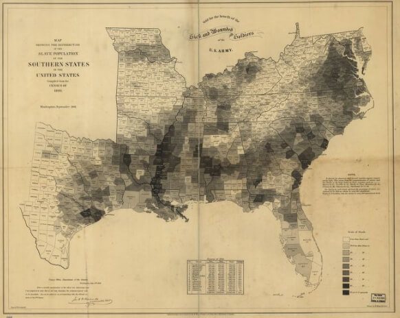 Enslaved population of the Southern United States (1861)