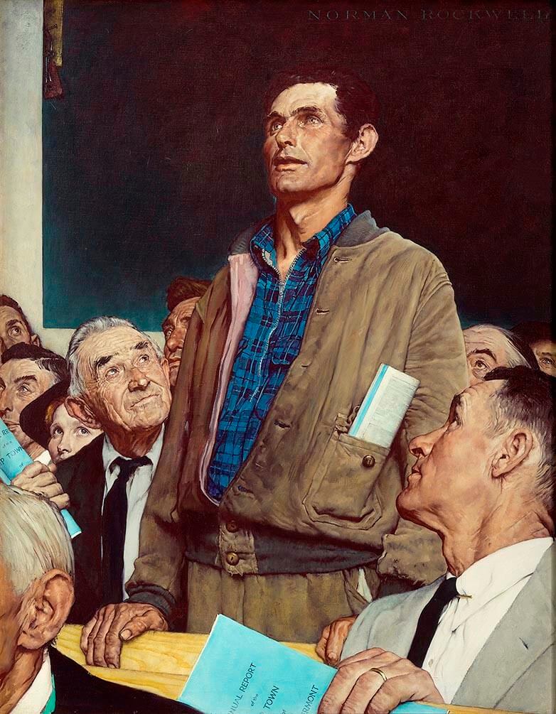 “Freedom of Speech” (painting, Norman Rockwell, 1943)