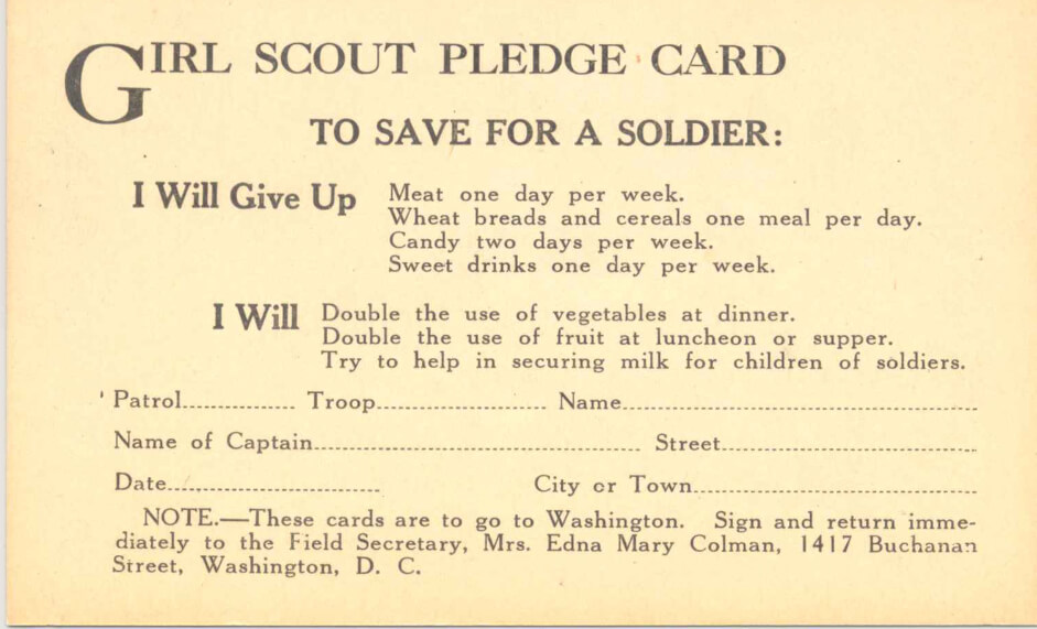 Girl Scouts and the War Effort