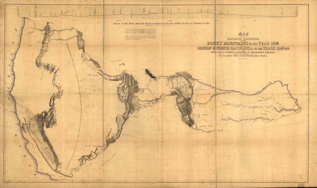 Map of Westward Expedition and Expansion, 1842-44