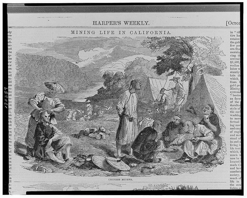 Mining life in California--Chinese miners (1857)