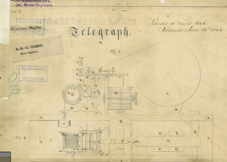 Patent, Samuel Morse’s telegraph (1846)