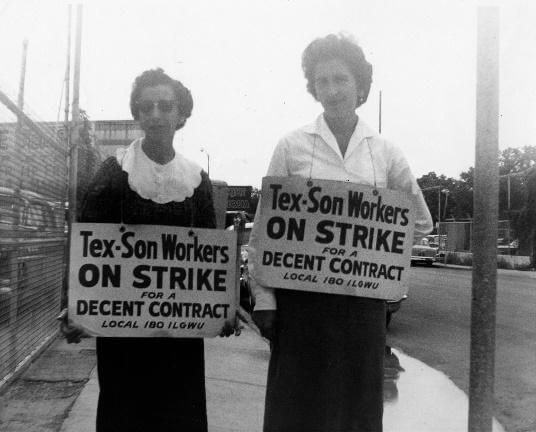 Two Women on Strike for Tex-Son Local 180 (1963)